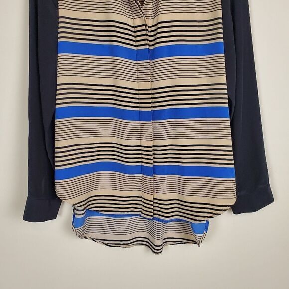 Sea New York Striped Dolman Button-up Blouse Size 8 - Picture 4 of 7